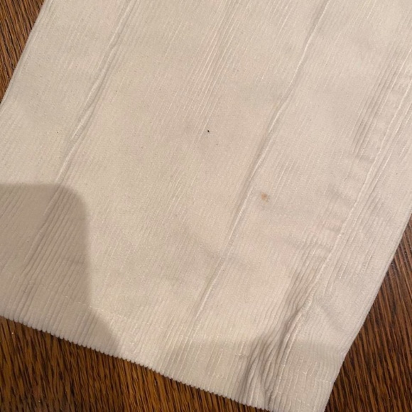 Brandy Melville White Corduroy Carpenter Pants - Picture 4 of 4